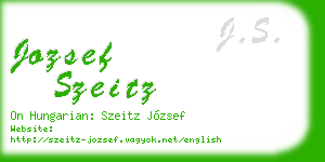 jozsef szeitz business card