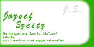 jozsef szeitz business card